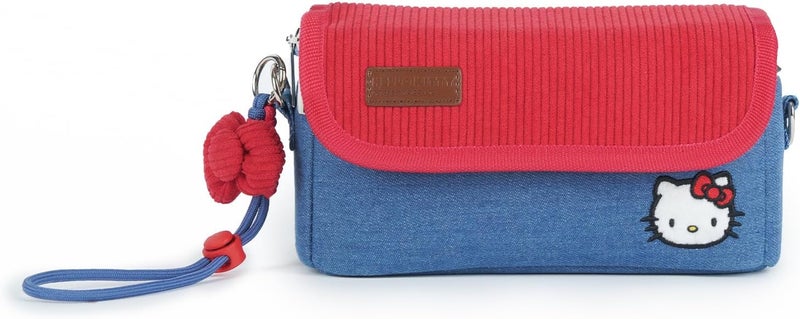 Kuitmor Comfortable Travel Camera Storage Bag Compatible with DJI Osmo Pocket 3,Shock-Absorbent Soft Lining and Detachable Strap Vintage Style – Red & Blue - Image 1